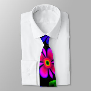 Lovely Pink Flowers Pattern Tie