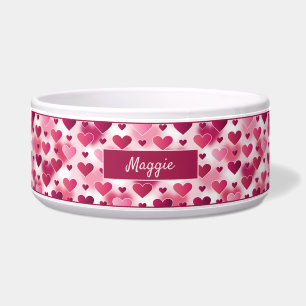 Lovely Pink Hearts Pattern With Custom Name