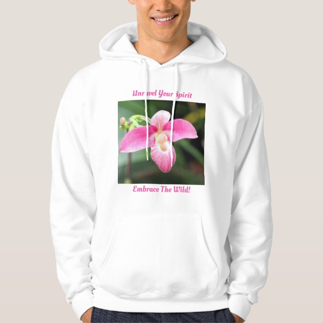 Lovely Pink Orchid Hoodie (Front)