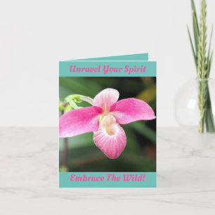 Lovely Pink Orchid Note Card
