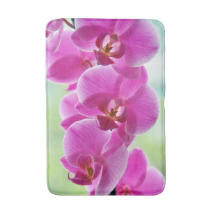Lovely Pink Orchids Bath Mat