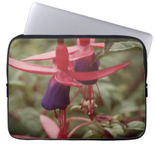 Lovely Pink Purple Flowers Neoprene Laptop Sleeve