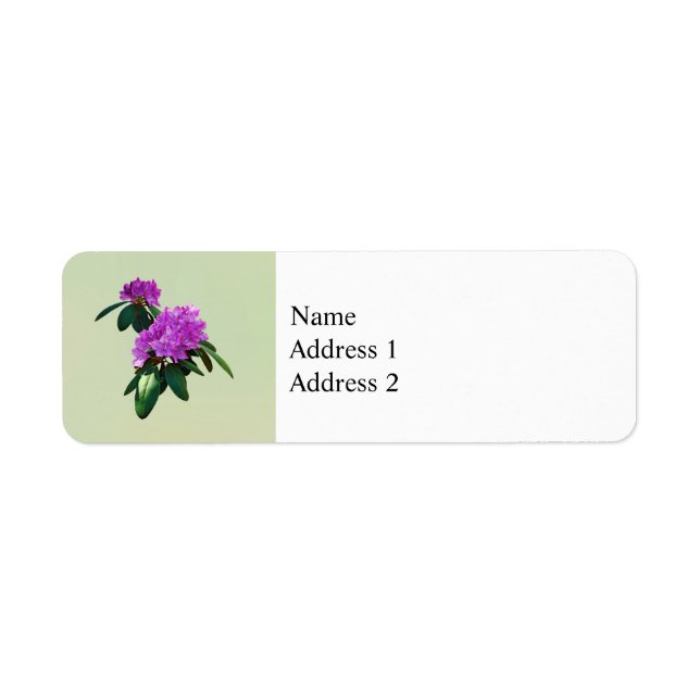 Lovely Pink Rhododendrons Return Address Label (Front)
