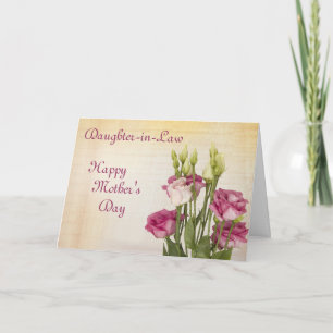 Lovely Pink Roses for Daughter-in-Law Mother's Day Card