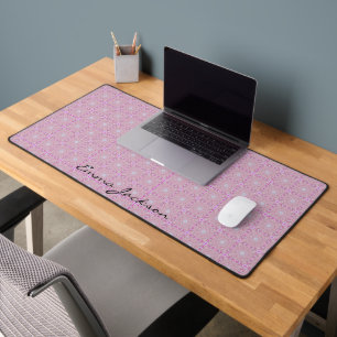 Lovely Pink Seamless Pattern Business Desk Mat