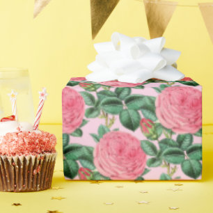Lovely Pink Vintage Roses Decoupage or Gift Wrapping Paper