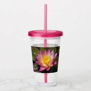 Lovely Pink Water Lily Photograph Acrylic Tumbler