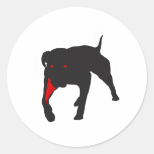 LOVELY PITBULL GREAT GIFT IDEA FOR DOGS LOVERS CLASSIC ROUND STICKER