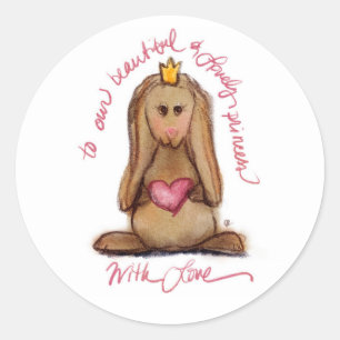 Lovely Princess Cute Bunny Rabbit Stickers