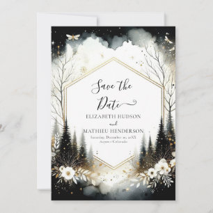 Lovely Printable Enchanted Forest Wedding Save The Date