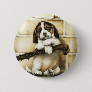 Lovely Puppy  6 Cm Round Badge