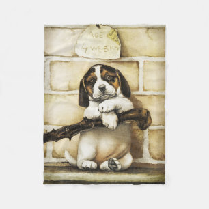 Lovely Puppy  Fleece Blanket