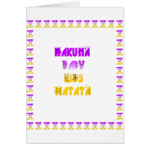 Lovely Purple and Yellow Hakuna Matata Baby Kids G