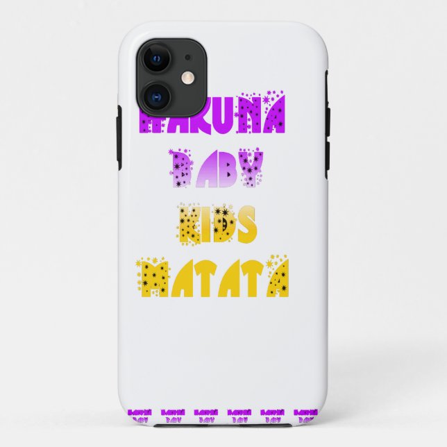Lovely Purple and Yellow Hakuna Matata Baby Kids G Case-Mate iPhone Case (Back)