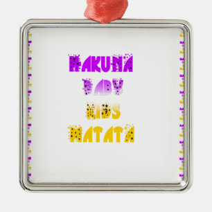 Lovely Purple and Yellow Hakuna Matata Baby Kids G Metal Tree Decoration