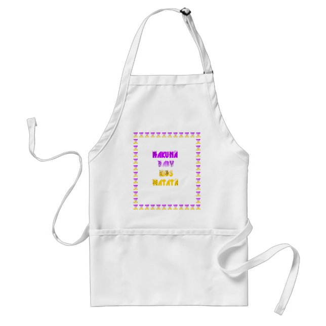 Lovely Purple and Yellow Hakuna Matata Baby Kids G Standard Apron (Front)