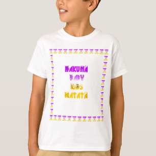 Lovely Purple and Yellow Hakuna Matata Baby Kids G T-Shirt