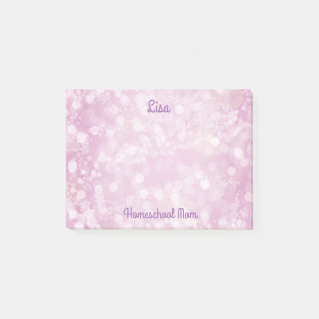 Lovely Purple Bokeh Post-it Notes (Front)
