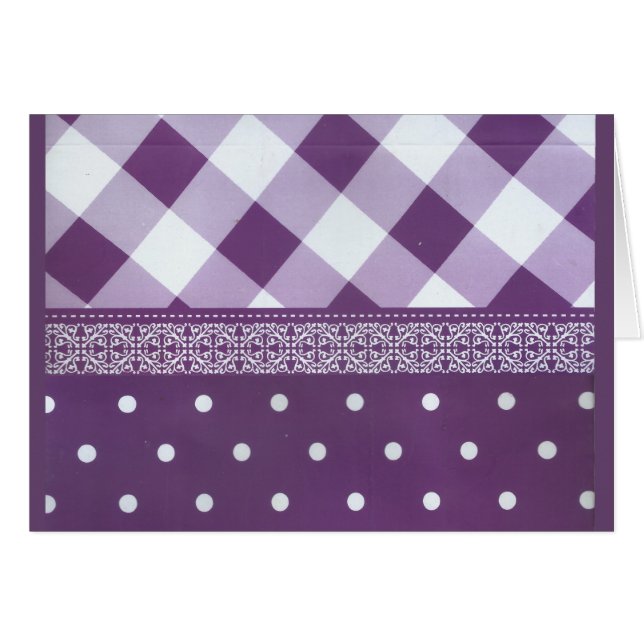 Lovely Purple chequered Damask Seamless Pattern (Front Horizontal)