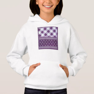 Lovely Purple chequered Damask Seamless Pattern