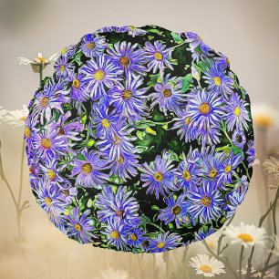 Lovely Purple Daisies Round Cushion