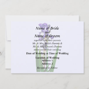 Lovely Purple Iris Invitation