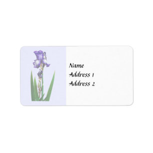 Lovely Purple Iris Label