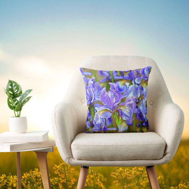 Lovely Purple Irises in May Cushion (Creator Uploaded)