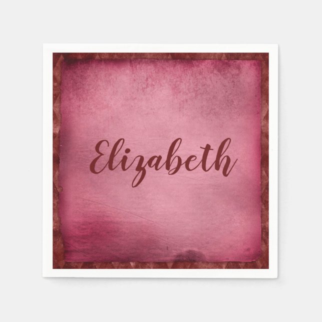 Lovely purple personalise napkin (Front)