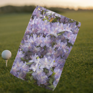 Lovely Purple Rhododendrons Floral Golf Towel