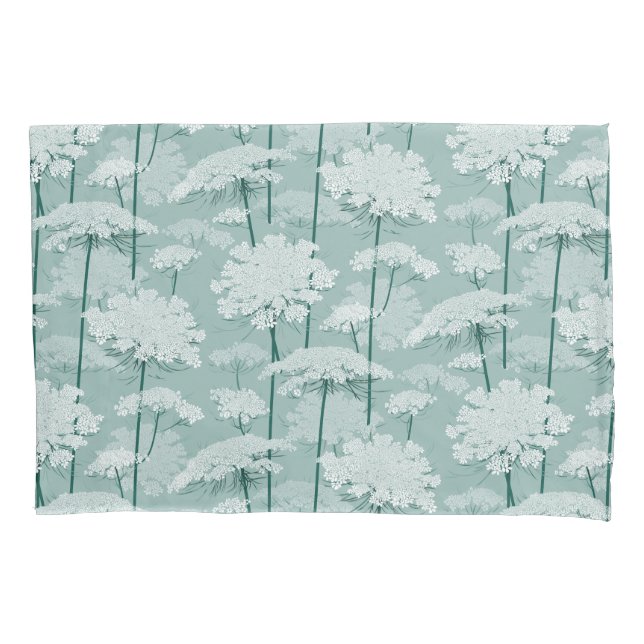 Lovely Queen Annes Lace | Mint Pillowcase (Front)