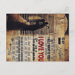 Lovely Quotes To My Husband Husband Present Announcement Postcard