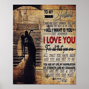 Lovely Quotes To My Husband Husband Present Poster