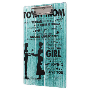 Lovely Quotes To My Mum Gift For Mother Clipboard