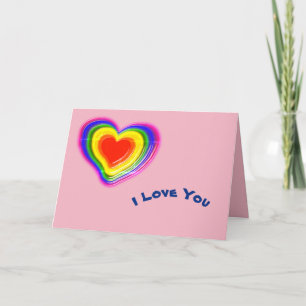 lovely rainbow heart card
