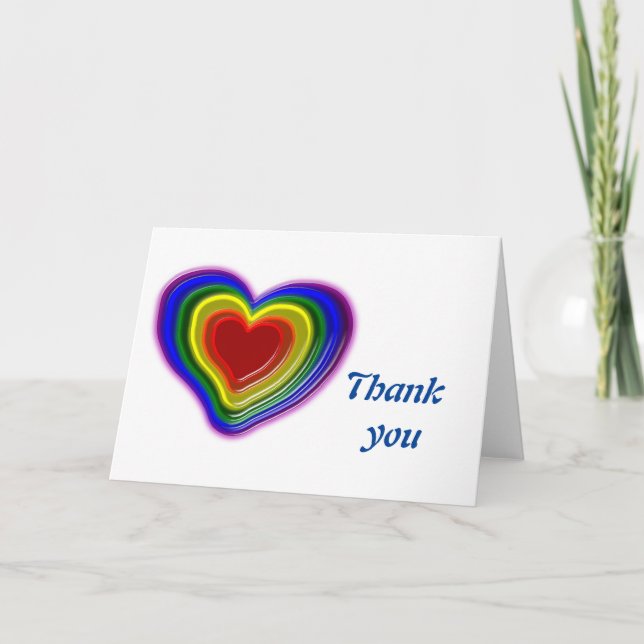 lovely rainbow heart card (Front)