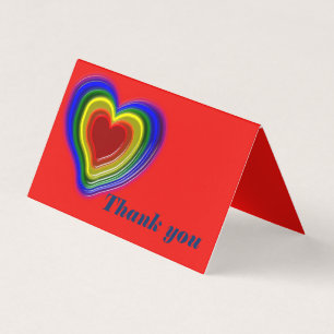 lovely rainbow heart,personalised business card