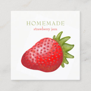Lovely Realistic Strawberry Graphic Business Card