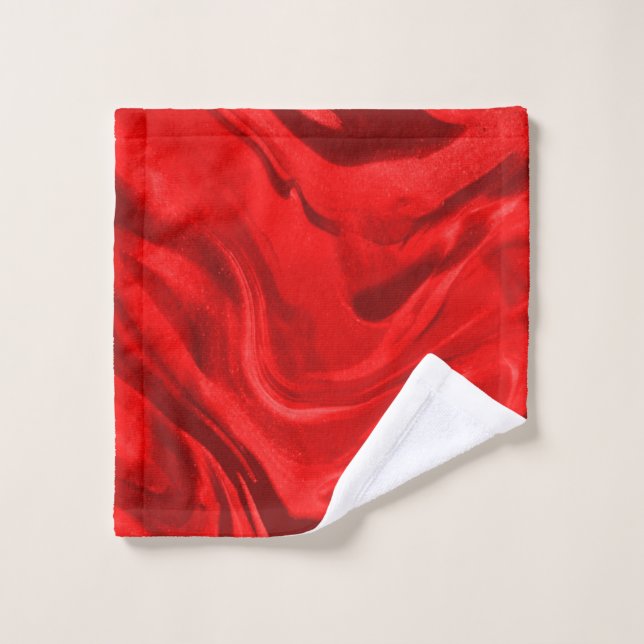 Lovely Red Aesthetic Gradient  Bath Towel (Wash Cloth)