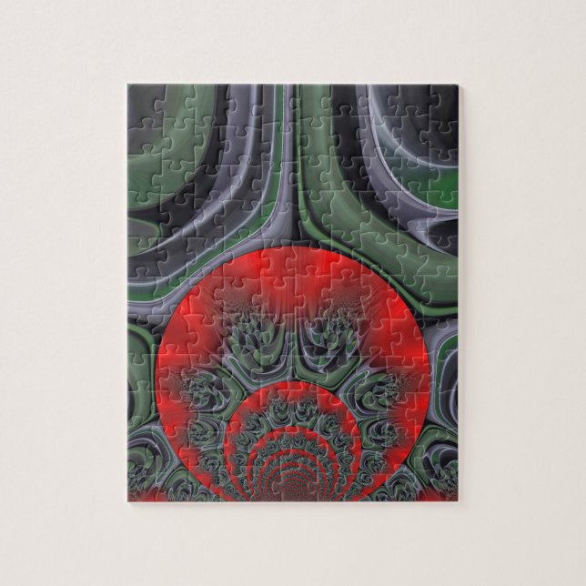 Lovely Red Aurora Art Print Jigsaw Puzzle (Vertical)