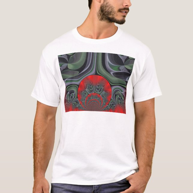 Lovely Red Aurora Art Print T-Shirt (Front)