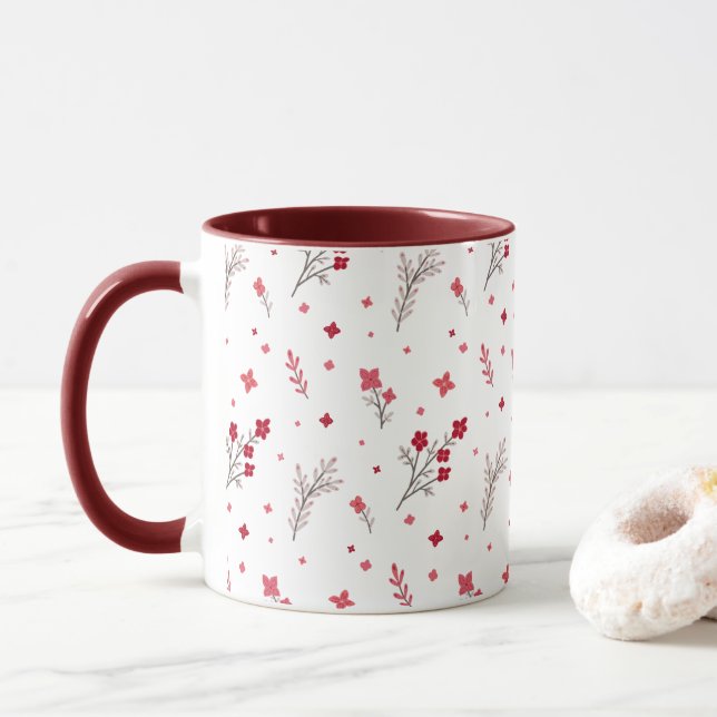 lovely red mug  (With Donut)