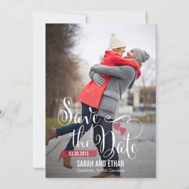 Lovely Request Save The Date - Editable Colour (Front)