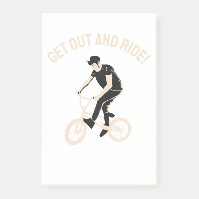 Lovely Rider Design - Get Out And Ride! Post-it Notes (Front)