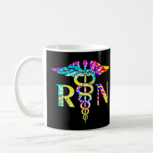 Lovely RN Registered Nurse Tie Dye  HoodieSolid co Coffee Mug