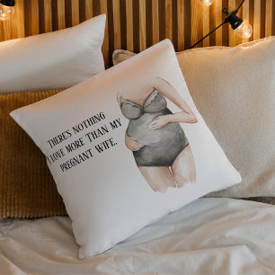 Lovely Romantic Pregnancy Wife Gift With Quote Cushion