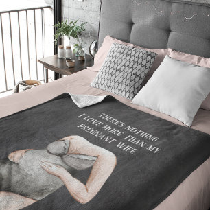 Lovely Romantic Pregnancy Wife Gift With Quote Sherpa Blanket