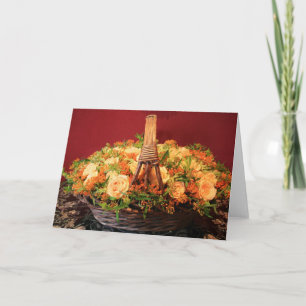 Lovely Rose Basket Thank You Card