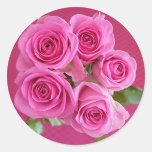 Lovely rose classic round sticker