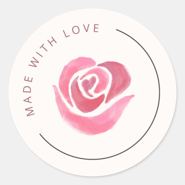 lovely rose flower classic round stiker sticker (Front)